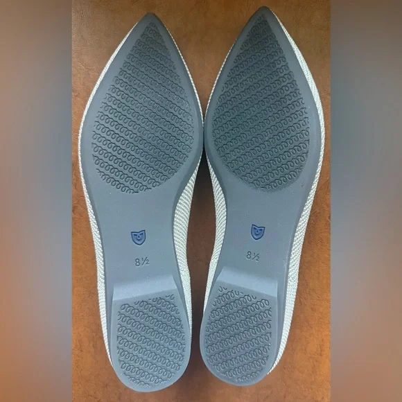 Rothy’s The Point II Diamond Twill Flats Size 8.5 Platinum Pointed Toe NWOB - Picture 11 of 11